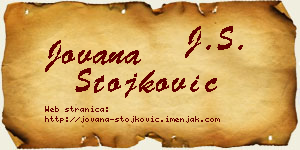 Jovana Stojković vizit kartica